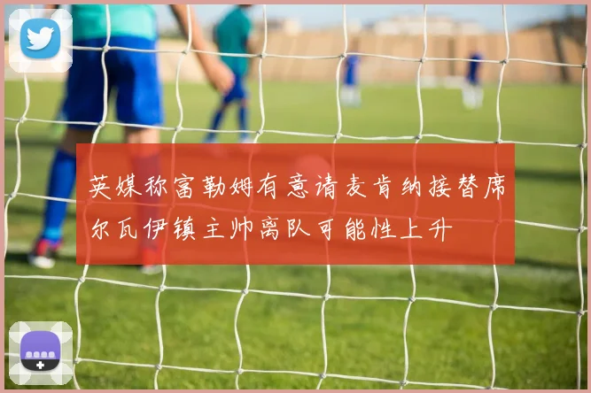 英媒称富勒姆有意请麦肯纳接替席尔瓦伊镇主帅离队可能性上升